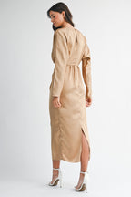 The Mocha Twist Midi Dress
