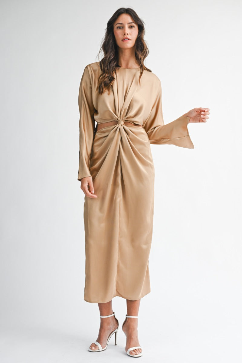 The Mocha Twist Midi Dress