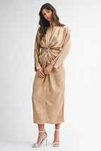 The Mocha Twist Midi Dress
