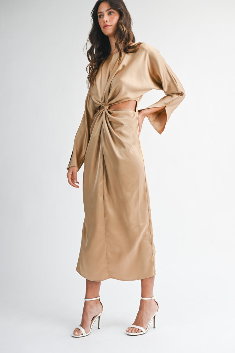 The Mocha Twist Midi Dress