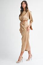 The Mocha Twist Midi Dress