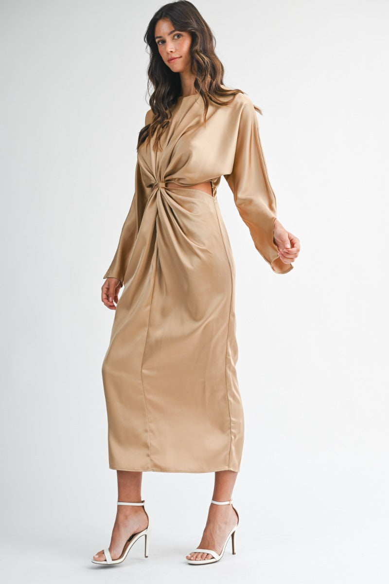 The Mocha Twist Midi Dress