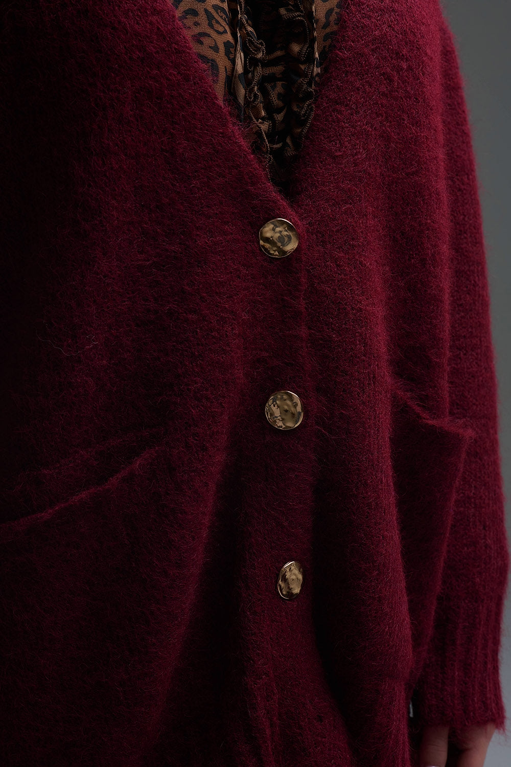 The Burgundy Grandpa Cardigan