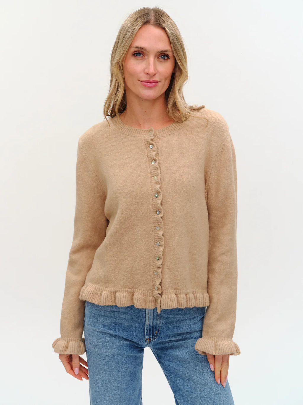 Chelsea Ruffle Trim Cardigan