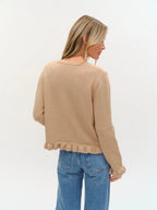 Chelsea Ruffle Trim Cardigan
