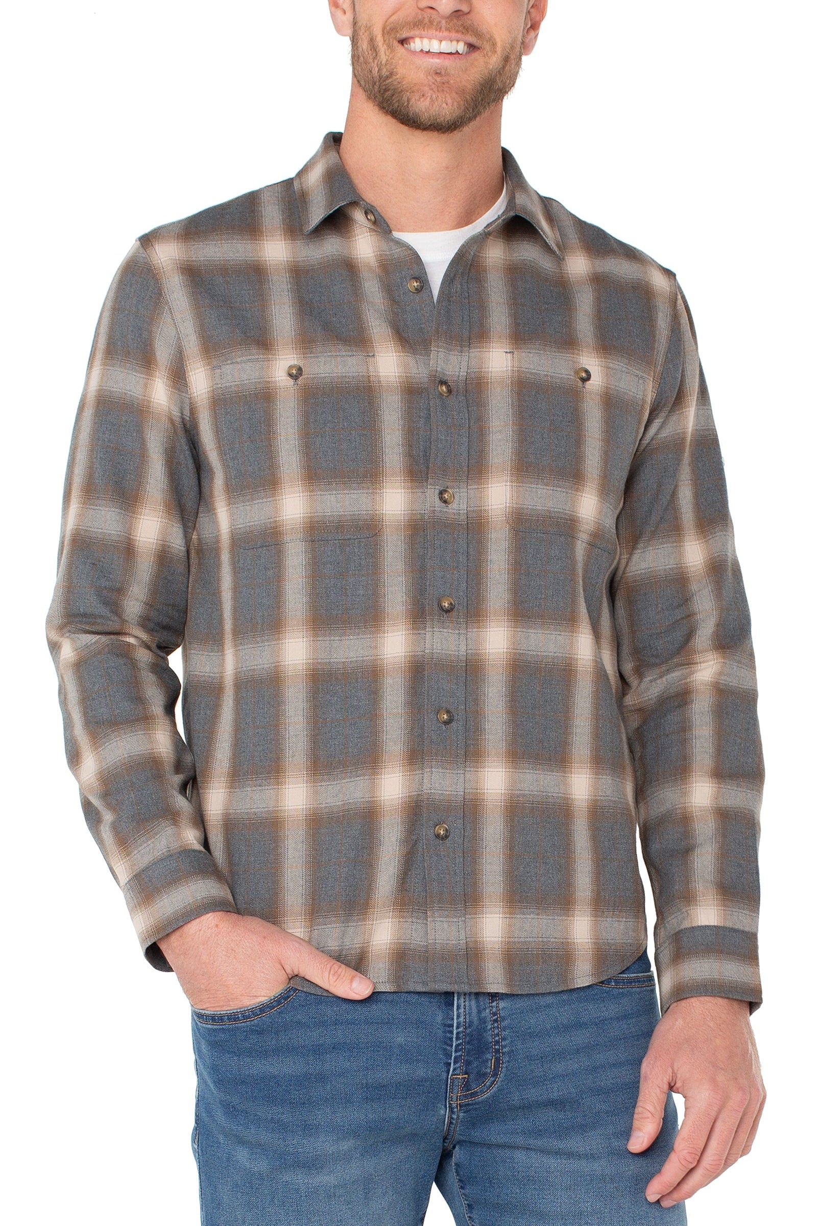 Double Pocket Button Up Shirt