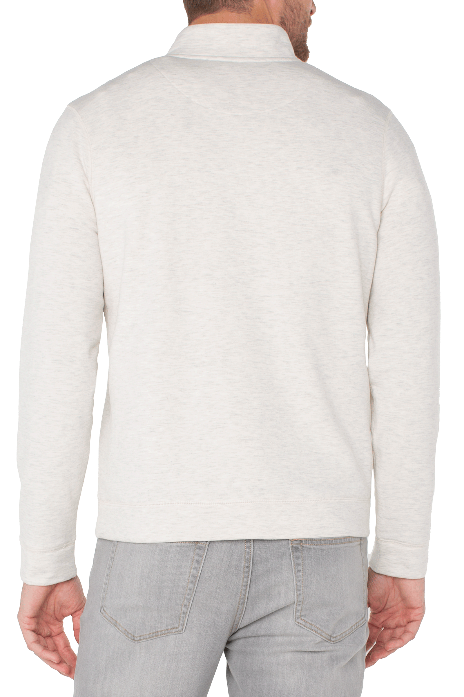 Mock Neck Button Placket Pullover