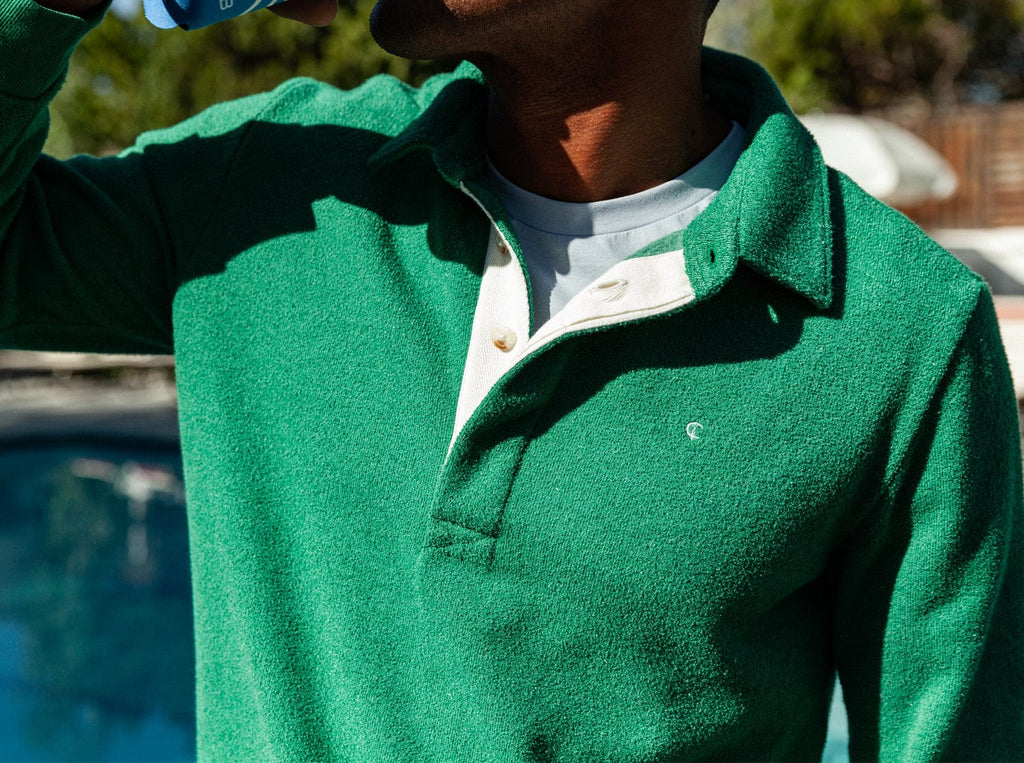 Terry Fleece Collared Shirt